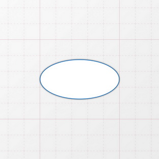 Oval - 50 x 25 mm