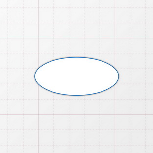 Oval - 55 x 25 mm