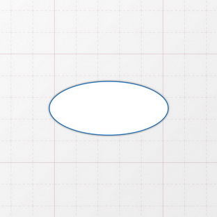 Oval - 55 x 25 mm