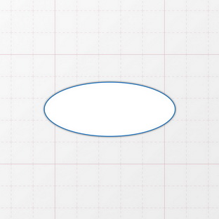 Oval - 60 x 25 mm