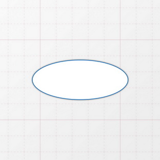 Oval - 60 x 25 mm