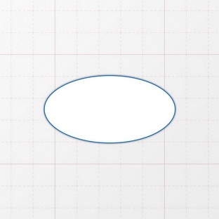 Oval - 60 x 31 mm