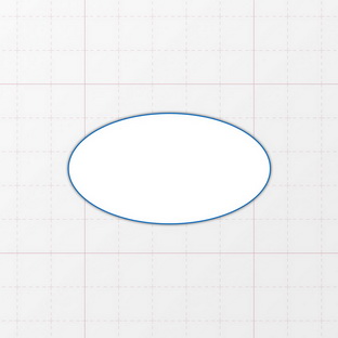 Oval - 60 x 33 mm