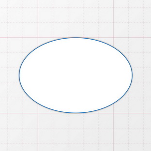 Oval - 75 x 50 mm