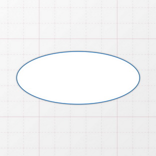 Oval - 79 x 34 mm