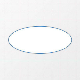 Oval - 79 x 34 mm