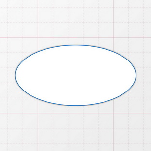 Oval - 80 x 40 mm