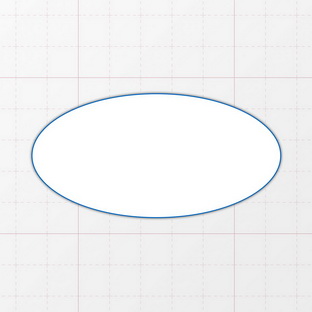 Oval - 80 x 40 mm