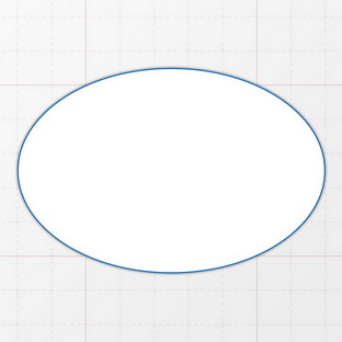 Oval - 90 x 60 mm