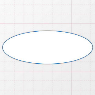 Oval - 95 x 35 mm