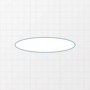 Oval - 100 x 25 mm