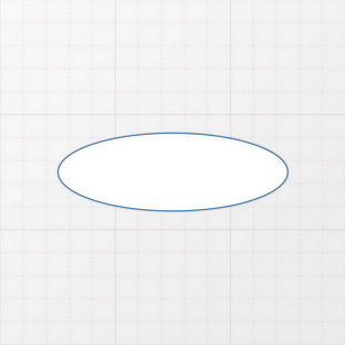 Oval - 100 x 34 mm