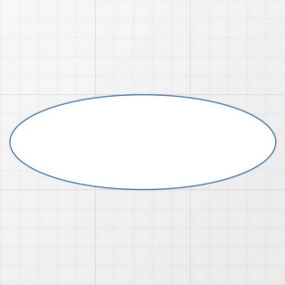 Oval - 140 x 50 mm
