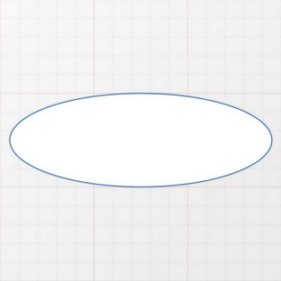 Oval - 140 x 50 mm
