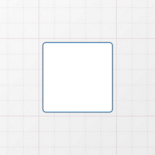 Rechteckform mit abgerundeten Ecken - 45 x 45 mm