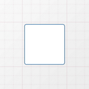 Rechteckform mit abgerundeten Ecken - 45 x 45 mm