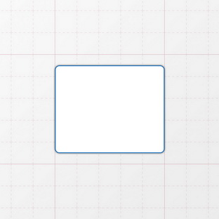 Rechteckform mit abgerundeten Ecken - 50 x 40 mm