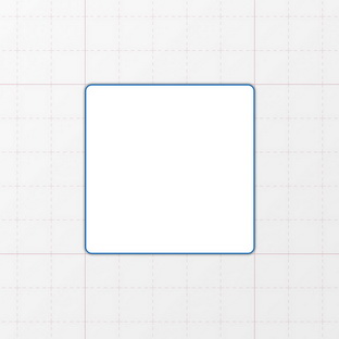 Rechteckform mit abgerundeten Ecken - 50 x 50 mm