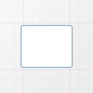 Rechteckform mit abgerundeten Ecken - 55 x 45 mm