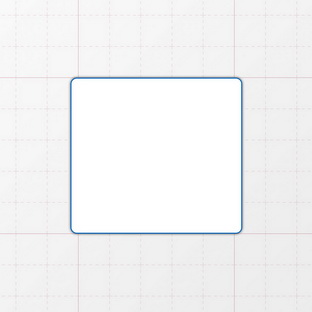Rechteckform mit abgerundeten Ecken - 55 x 50 mm