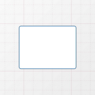 Rechteckform mit abgerundeten Ecken - 60 x 45 mm