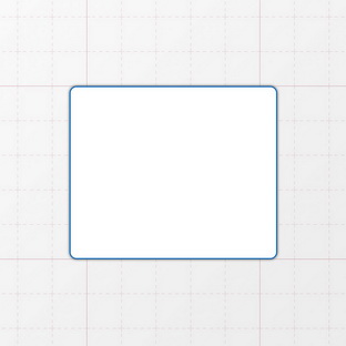 Rechteckform mit abgerundeten Ecken - 60 x 50 mm