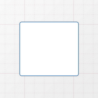 Rechteckform mit abgerundeten Ecken - 60 x 55 mm