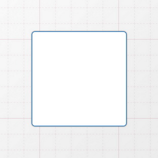 Rechteckform mit abgerundeten Ecken - 60 x 60 mm