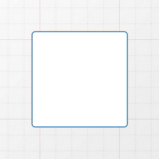 Rechteckform mit abgerundeten Ecken - 60 x 60 mm