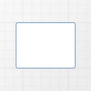 Rechteckform mit abgerundeten Ecken - 65 x 50 mm