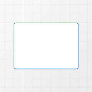 Rechteckform mit abgerundeten Ecken - 70 x 50 mm