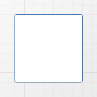 Rechteckform mit abgerundeten Ecken - 70 x 70 mm