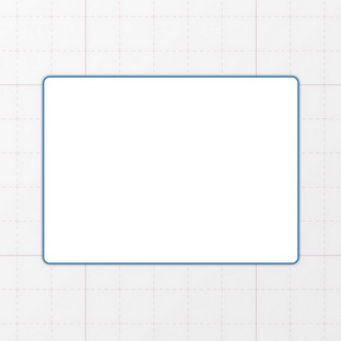 Rechteckform mit abgerundeten Ecken - 75 x 55 mm