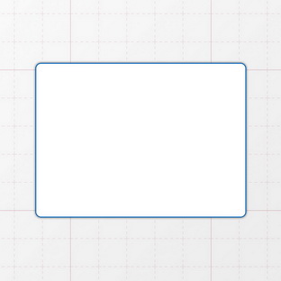 Rechteckform mit abgerundeten Ecken - 75 x 55 mm