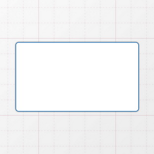 Rechteckform mit abgerundeten Ecken - 80 x 45 mm