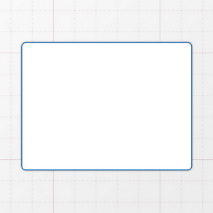 Rechteckform mit abgerundeten Ecken - 80 x 60 mm