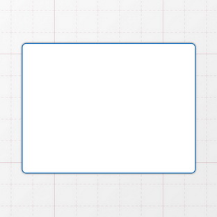 Rechteckform mit abgerundeten Ecken - 80 x 60 mm