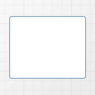 Rechteckform mit abgerundeten Ecken - 80 x 65 mm