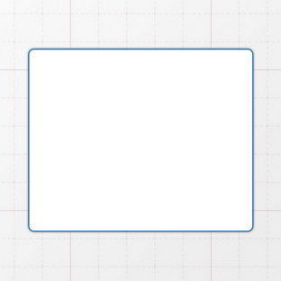 Rechteckform mit abgerundeten Ecken - 80 x 65 mm