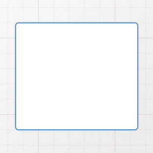 Rechteckform mit abgerundeten Ecken - 80 x 70 mm