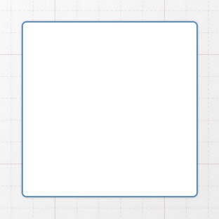 Rechteckform mit abgerundeten Ecken - 80 x 80 mm