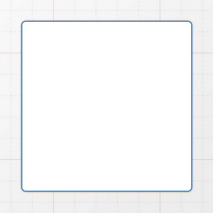 Rechteckform mit abgerundeten Ecken - 80 x 80 mm