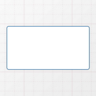 Rechteckform mit abgerundeten Ecken - 86 x 45 mm