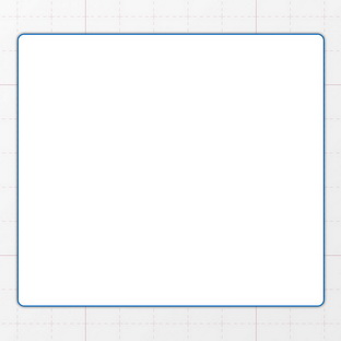 Rechteckform mit abgerundeten Ecken - 90 x 80 mm