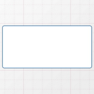 Rechteckform mit abgerundeten Ecken - 95 x 45 mm
