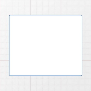Rechteckform mit abgerundeten Ecken - 120 x 100 mm