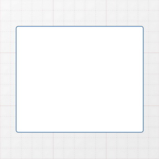 Rechteckform mit abgerundeten Ecken - 120 x 100 mm