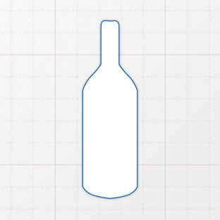 Sonderform Flasche - 25 x 81 mm