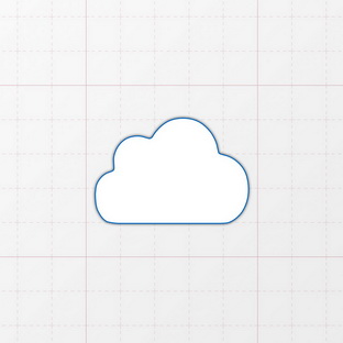 Sonderform Wolke - 45 x 31 mm