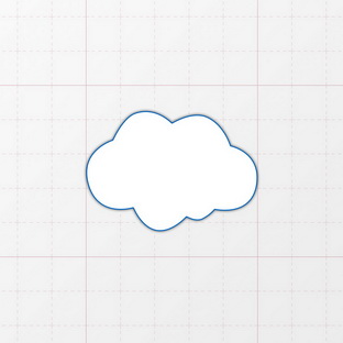 Sonderform Wolke - 50 x 35 mm